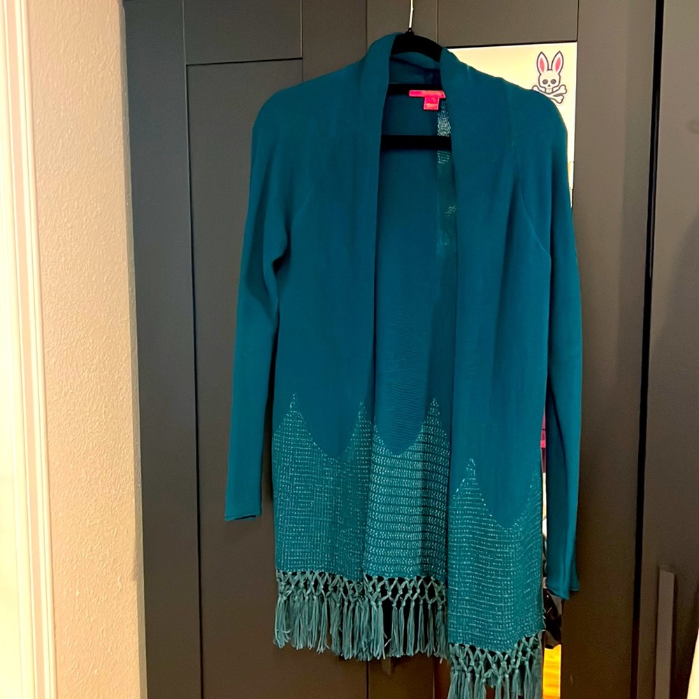 Lilly Pulitzer Tatum Teal Cardigan